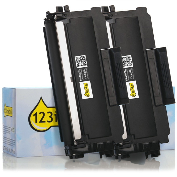 123ink version replaces Brother TN-2010XL high-capacity black toner 2-pack 160725 - 1