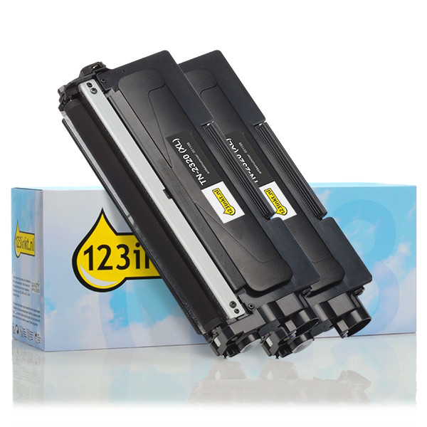 123ink version replaces Brother TN-2320 XL extra high capacity black toner 2-pack 160728 - 1