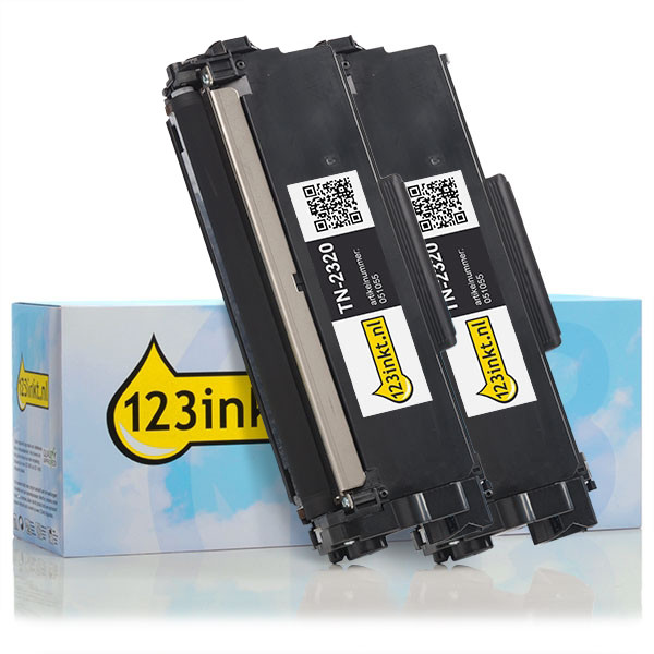 123ink version replaces Brother TN-2320 high-capacity black toner 2-pack 160702 - 1