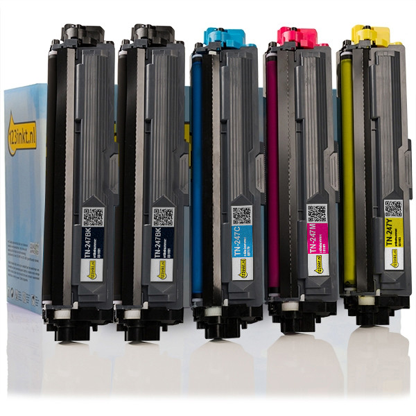 123ink version replaces Brother TN-247 toner 5-pack (2 black + 3 colours)  160698 - 1