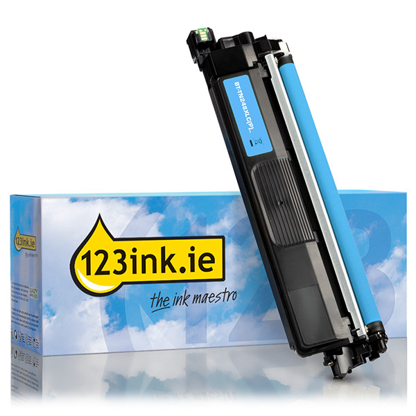 123ink version replaces Brother TN-248XL C high-capacity cyan toner 051423 - 1