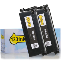 123ink version replaces Brother TN-3280 high capacity black toner 2-pack