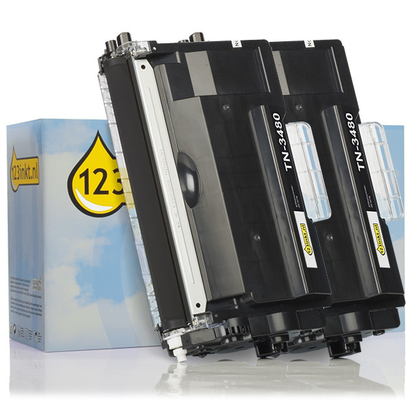 123ink version replaces Brother TN-3480 high-capacity black toner 2-pack 160701 - 1
