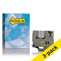 123ink version replaces Brother TZe-R231 black on white tape, 12mm (3-pack)  080994