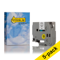 123ink version replaces Brother TZe-S221 extra adhesive black on white tape, 9mm 653082