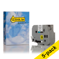 123ink version replaces Brother TZe-S241 extra adhesive black on white tape, 18mm 653083