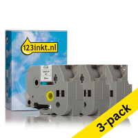 123ink version replaces Brother TZe tape multipack, 24mm (3-pack)