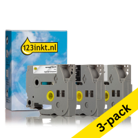 123ink version replaces Brother TZe tape multipack, 9mm (3-pack)