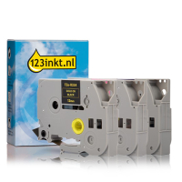 123ink version replaces Brother gold tape multipack, 12mm
