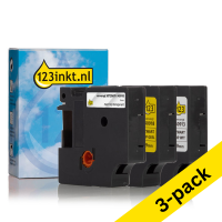 123ink version replaces Dymo D1 self-adhesive tape multipack, 6mm (3-pack) S0720770C S0720780C S0720790C 089296