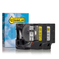 123ink version replaces Dymo IND Rhino vinyl tape multipack, 12mm 18055C 18432C 18444C 089230