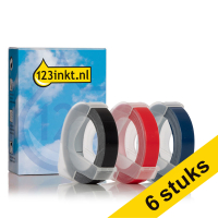 123ink version replaces Dymo embossing tape multipack, 9mm (3-pack) S0898130C S0898140C S0898150C 089298