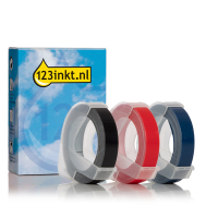 123ink version replaces Dymo embossing tape multipack, 9mm