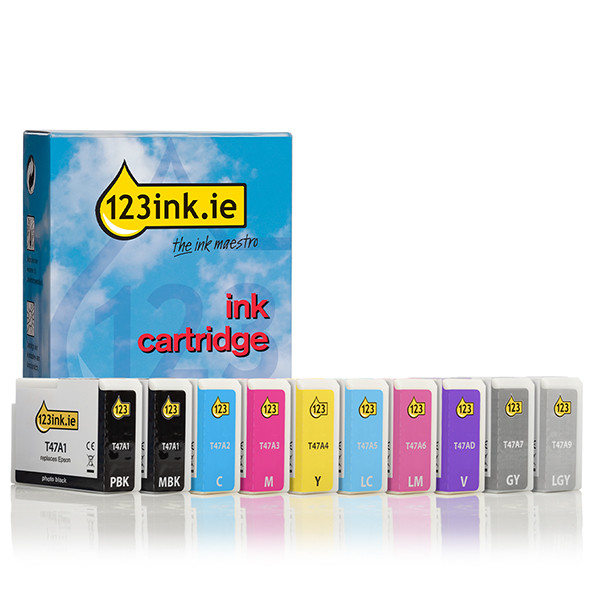 123ink version replaces Epson T47A series ink cartridge 10-pack  020573 - 1
