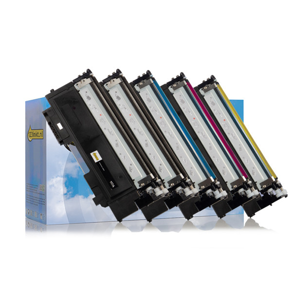 123ink version replaces HP 117A BK/BK/C/M/Y toner 5-pack 160696 - 1
