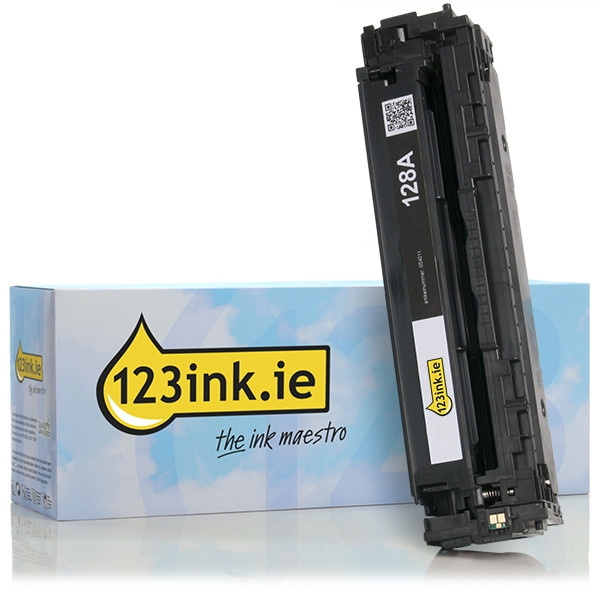 123ink version replaces HP 128A (CE320A) black toner CE320AC 054011 - 1