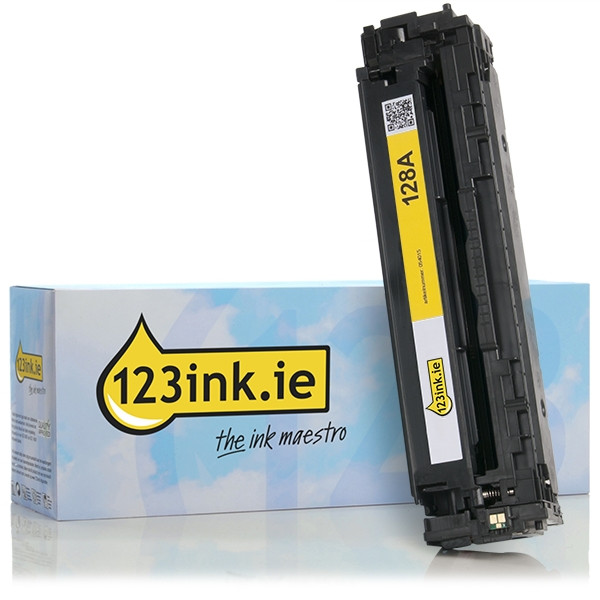 123ink version replaces HP 128A (CE322A) yellow toner CE322AC 054015 - 1