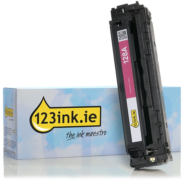 123ink version replaces HP 128A (CE323A) magenta toner CE323AC 054017 - 1
