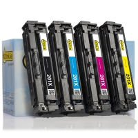 123ink version replaces HP 201X BK/C/M/Y high capacity toner 4-pack 130013