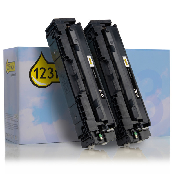 123ink version replaces HP 201X (CF400XD) high-capacity black toner 2-pack 132176 - 1