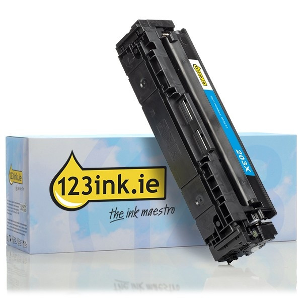 123ink version replaces HP 203X (CF541X) high capacity cyan toner CF541XC 055215 - 1