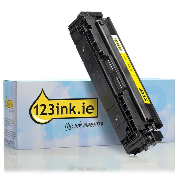 123ink version replaces HP 203X (CF542X) high capacity yellow toner CF542XC 055219 - 1