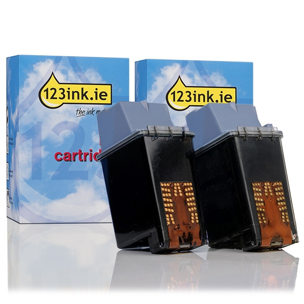 123ink version replaces HP 20 (C6614D/DE) black 2-pack  030322 - 1