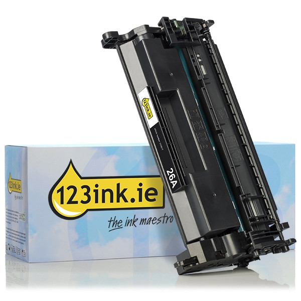 123ink version replaces HP 26A (CF226A) black toner CF226AC 054877 - 1