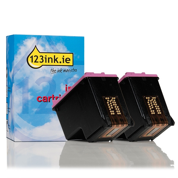 123ink version replaces HP 300XL (D8J44AE) high capacity colour ink cartridge 2-pack D8J44AEC 044335 - 1