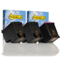 123ink version replaces HP 301XL 2 black + 1 colour ink cartridge 3-pack  160692