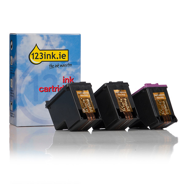 123ink version replaces HP 301 black and colour ink cartridge 3-pack E5Y87EEC 160173 - 1
