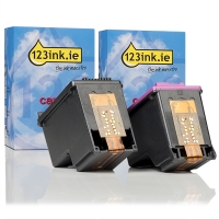 123ink version replaces HP 302XL black and colour ink cartridge 2-pack 160132
