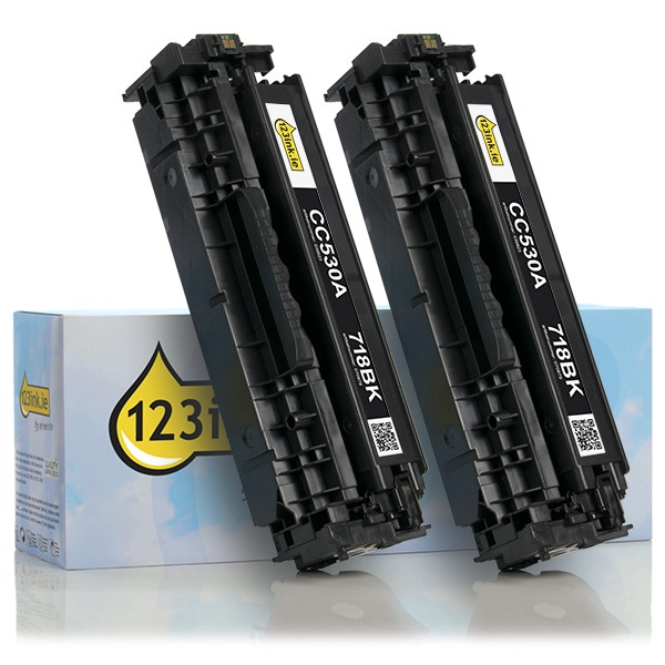 123ink version replaces HP 304A (CC530AD) black toner 2-pack CC530ADC 039861 - 1