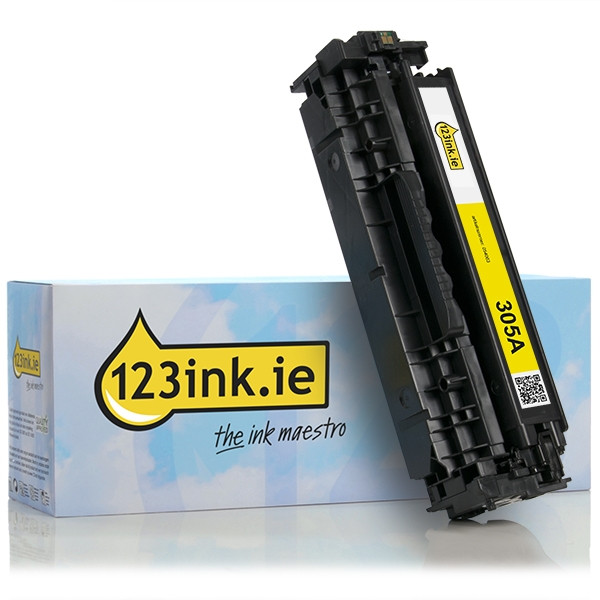 123ink version replaces HP 305A (CE412A) yellow toner CE412AC 054063 - 1