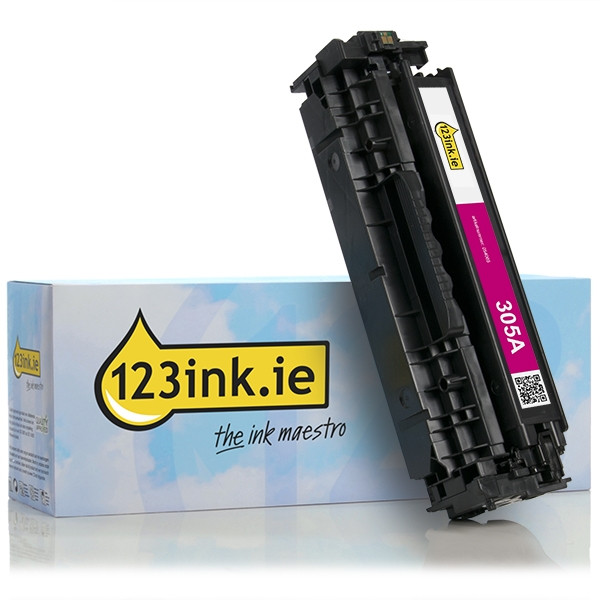 123ink version replaces HP 305A (CE413A) magenta toner CE413AC 054065 - 1