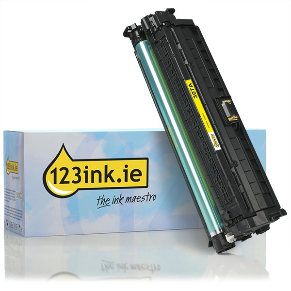 123ink version replaces HP 307A (CE742A) yellow toner CE742AC 039907 - 1