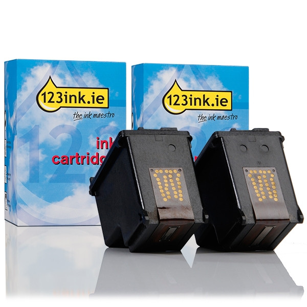 123ink version replaces HP 336 (C9362EE) black ink cartridge 2-pack  160060 - 1