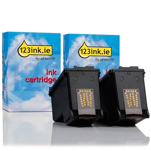 123ink version replaces HP 339 (C9504E/EE) high capacity black ink cartridge 2-pack 160048 - 1