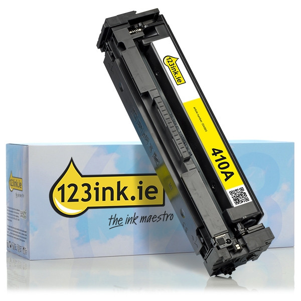 123ink version replaces HP 410A (CF412A) yellow toner CF412AC 054893 - 1