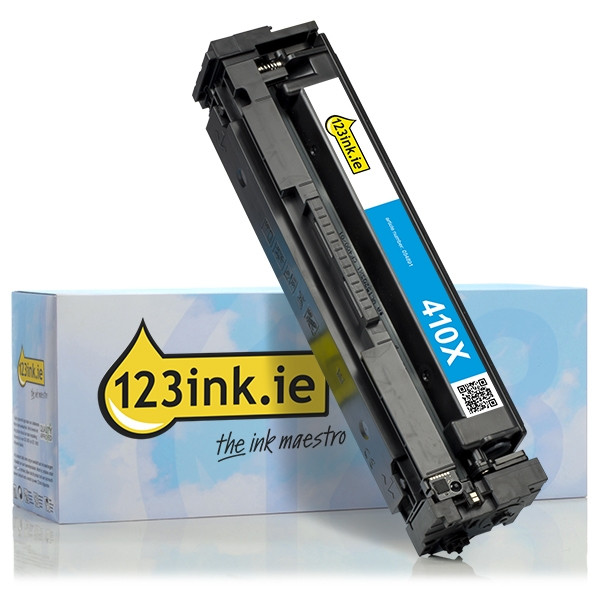 123ink version replaces HP 410X (CF411X) high capacity cyan toner CF411XC 054891 - 1