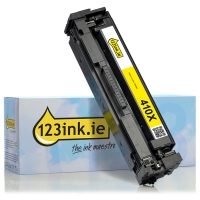 123ink version replaces HP 410X (CF412X) high capacity yellow toner CF412XC 054895