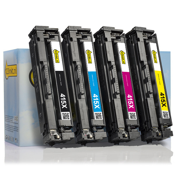 123ink version replaces HP 415X W2030X/W2031X/W2032X/W2033X high-capacity toner 4-pack 132198 - 1