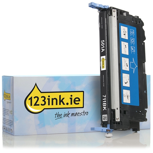123ink version replaces HP 501A (Q6470A) black toner Q6470AC 039581 - 1