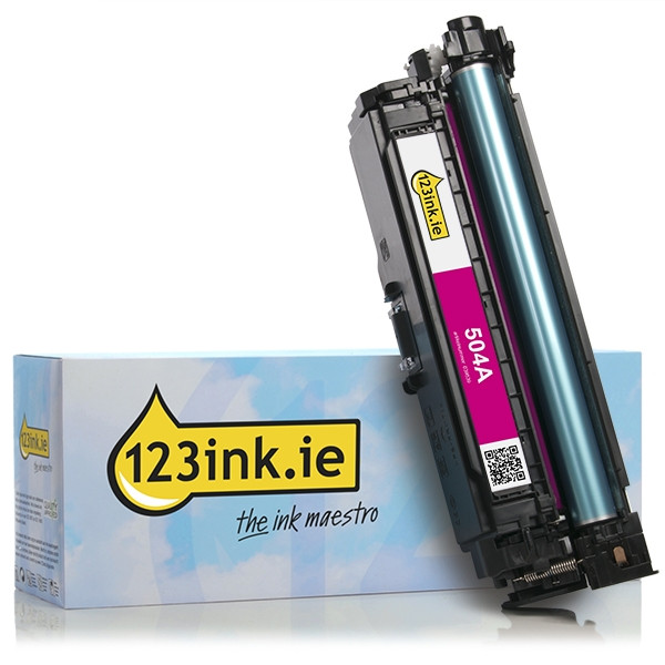 123ink version replaces HP 504A (CE253A) magenta toner CE253AC 039839 - 1