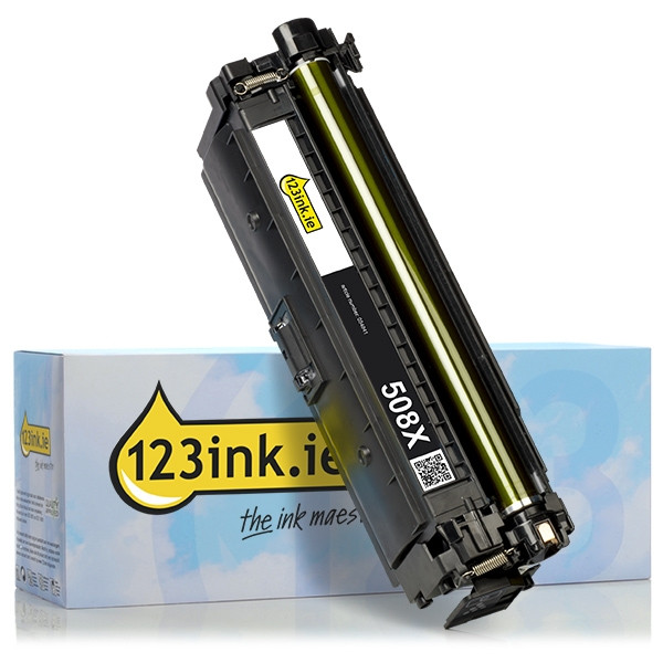 123ink version replaces HP 508X (CF360X) high capacity black toner CF360XC 054841 - 1