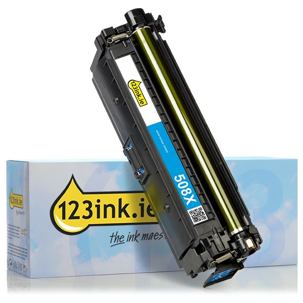 123ink version replaces HP 508X (CF361X) high capacity cyan toner CF361XC 054845 - 1