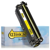 123ink version replaces HP 508X (CF362X) high-capacity yellow toner