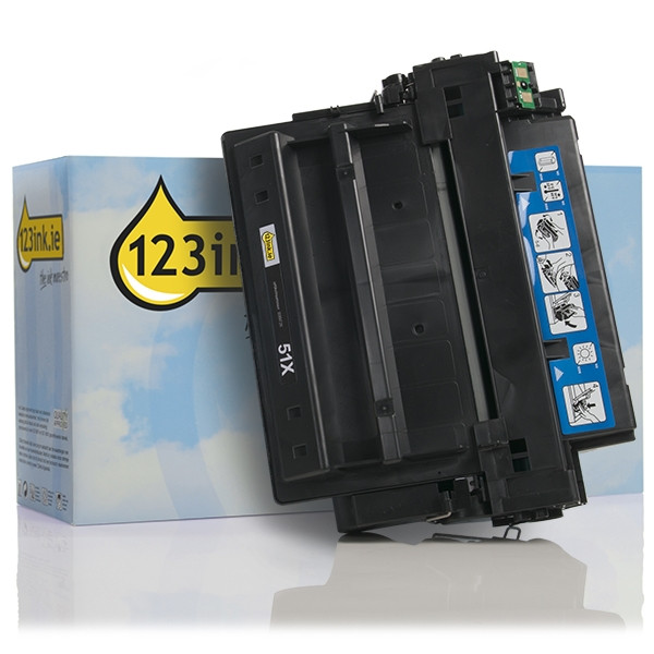 123ink version replaces HP 51X (Q7551X) high capacity black toner Q7551XC 039728 - 1