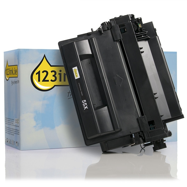 123ink version replaces HP 55X (CE255X) high capacity black toner CE255XC 039889 - 1
