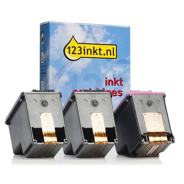 123ink version replaces HP 62XL 2 black + 1 colour ink cartridge 3-pack  160693 - 1